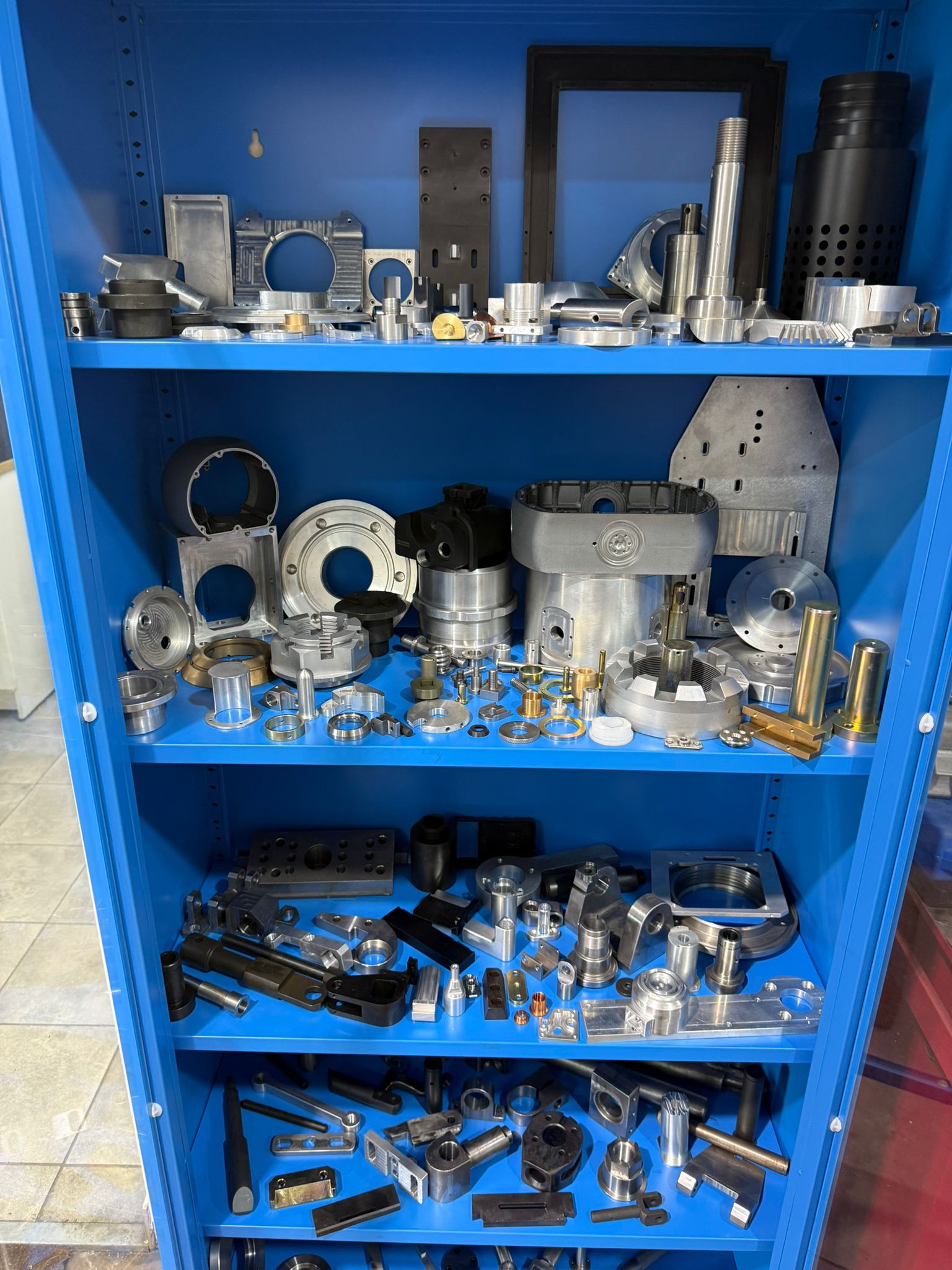 Showcase of machined parts