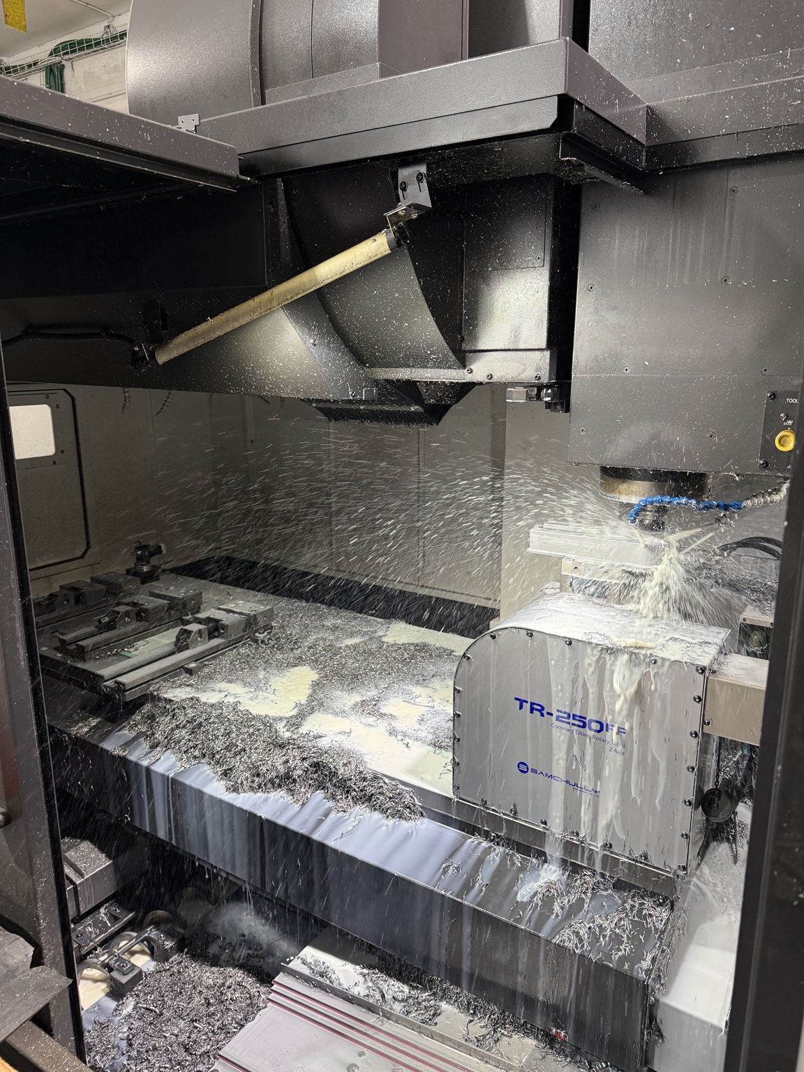 CNC milling in progress
